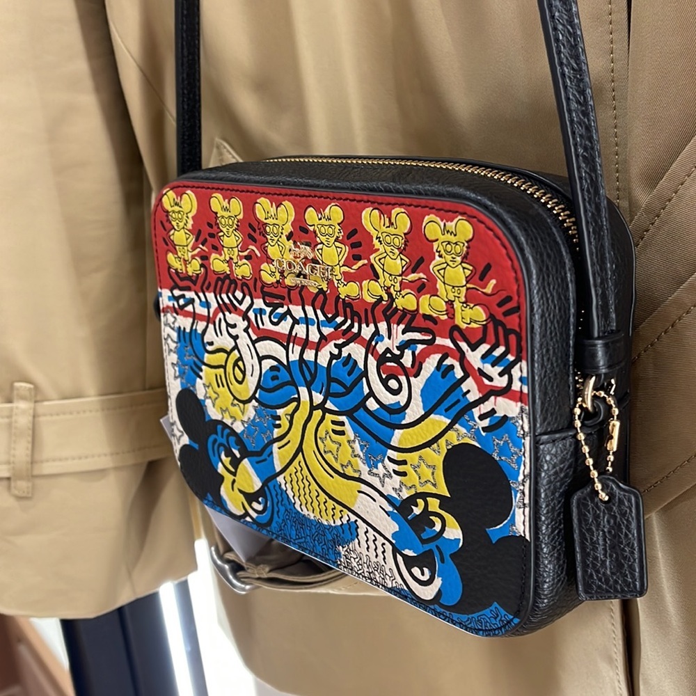 Coach Disney Mickey Mouse X Keith Haring Mini Camera Bag
Gold/Chalk Black Multi - Picture 11 of 16